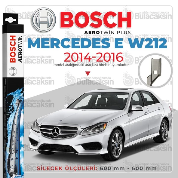 Bosch Aerotwin Muz Silecek Takımı Mercedes E W212 2014-2016 ile uyumlu ürün görseli 1
