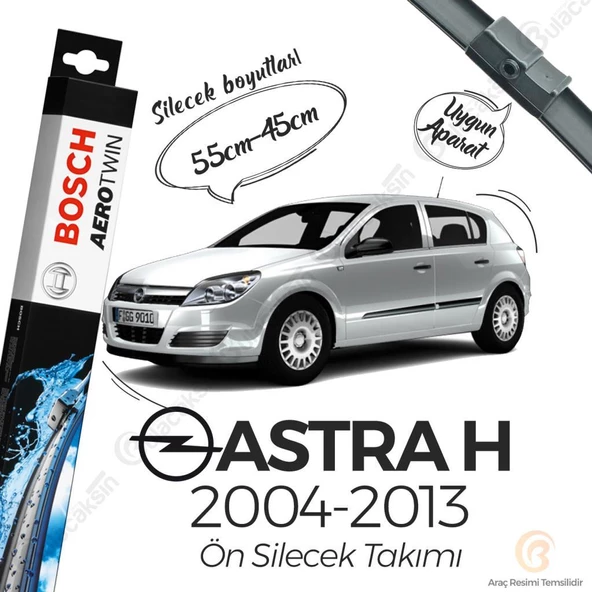 Bosch Aerotwin Muz Silecek Takımı Opel Astra H 2004-2013 ile uyumlu ürün görseli 1