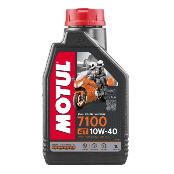 Motul 7100 10W-40 4T Tam Sentetik Motosiklet Motor Yağ 1 L ürün görseli 1