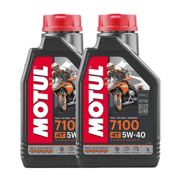Motul 7100 4t 10w40 1 Litre - %100 Sentetik – 2 ADET ürün görseli 1