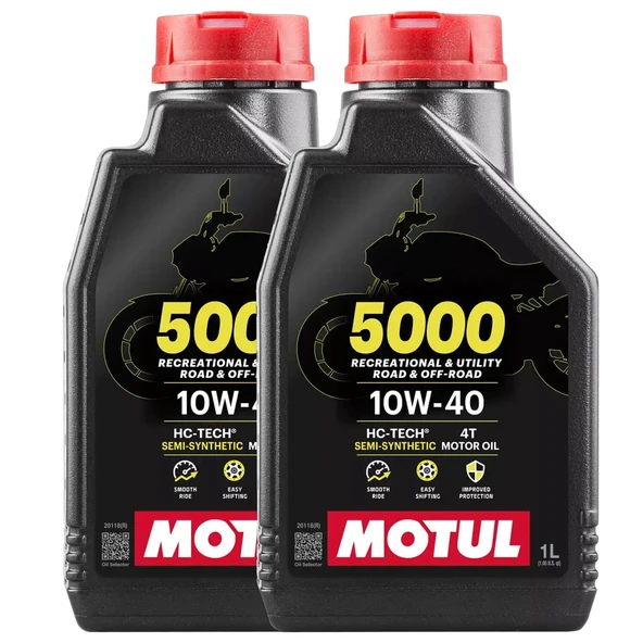 Motul 5000 10w40 Hc-Tech Motosiklet Yağı 1lt - 2 ADET ürün görseli 1