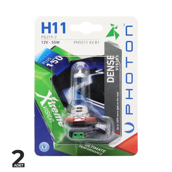 Photon Xtreme Vision Dense 12V H11 %150 Fazla Işık ürün görseli 1