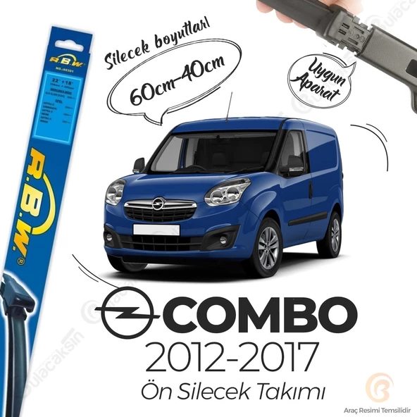 RBW Muz Silecek Takımı Opel Combo 2012-2017 ile uyumlu ürün görseli 1