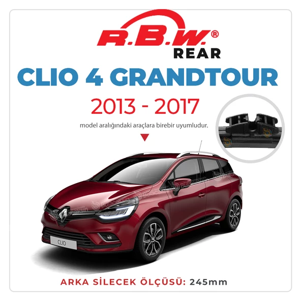 RBW Arka Silecek Renault Clio 4 Grandtour 2013-2017 ile uyumlu ürün görseli 1
