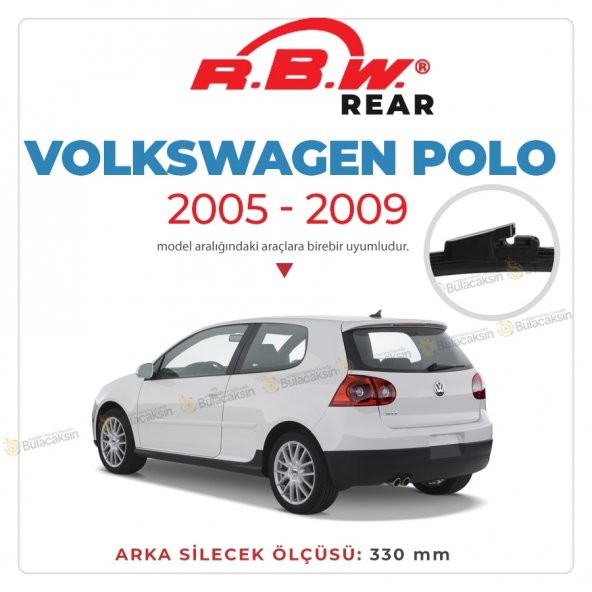 RBW Arka Silecek Volkswagen Polo 2005-2009 ile uyumlu ürün görseli 1