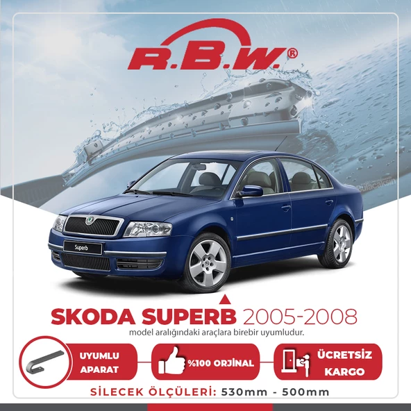 RBW Skoda Superb 2005-2008 Ön Muz Silecek Takımı ürün görseli 1