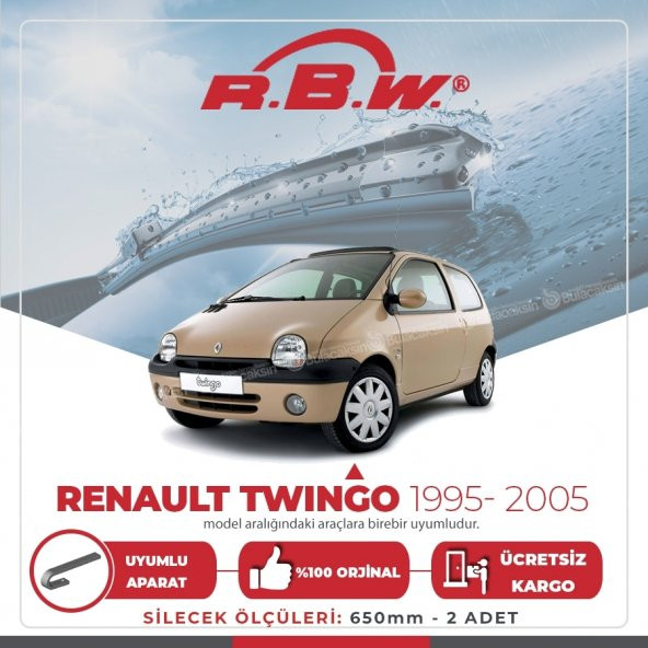 RBW Renault Twingo 1995 - 2005 Ön Muz Silecek Takımı ürün görseli 1