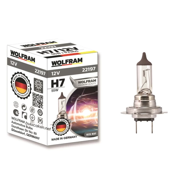 Wolfram H7 Ampul Standart Işık 12V 55W ürün görseli 1
