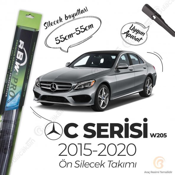 RBW PRO Muz Silecek Takımı Mercedes C Serisi W205 2015-2019 ile uyumlu ürün görseli 1