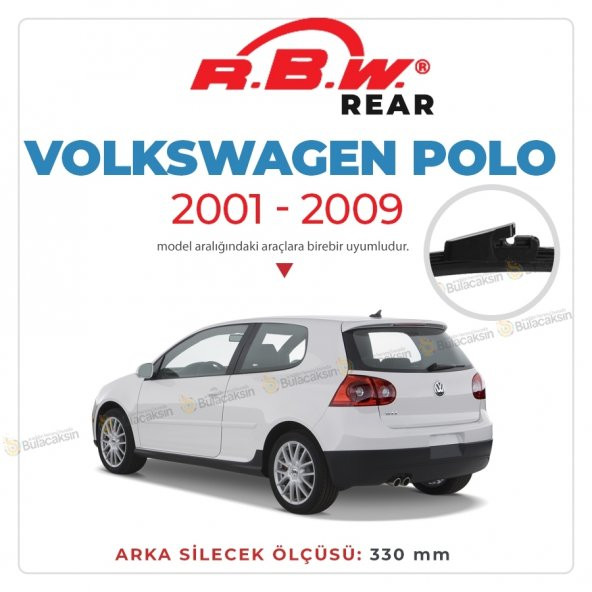 RBW Arka Silecek Volkswagen Polo 2001-2009 ile uyumlu ürün görseli 1