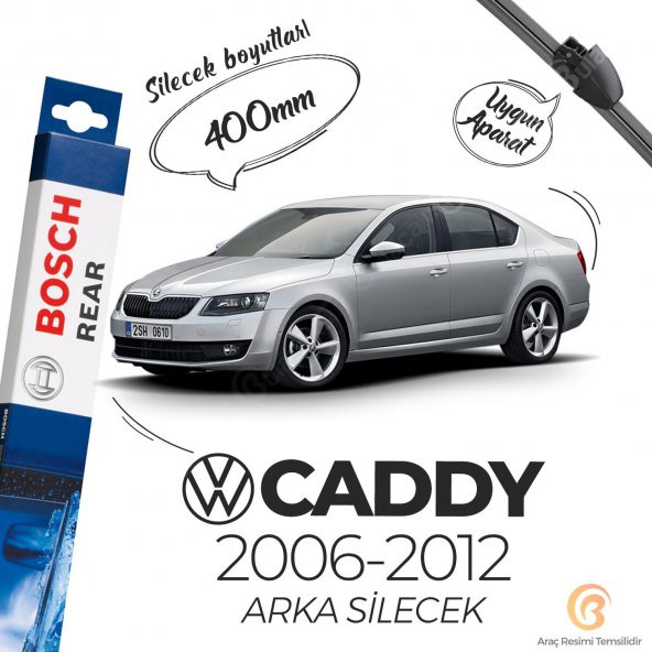 Bosch Rear Arka Silecek Skoda Octavia 1Z3 2006-2012 ile uyumlu ürün görseli 1