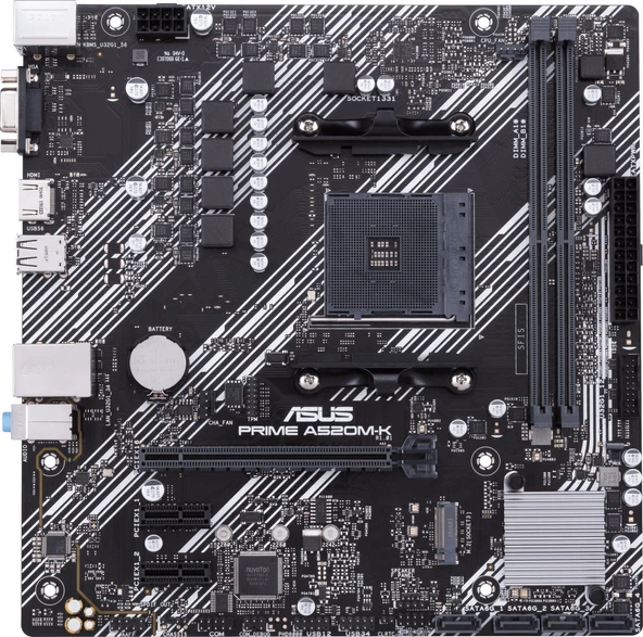 Asus Prime A520M-K Amd A520 (OC) DDR4 4400 MHz (OC) Am4 mAtx Anakart ürün görseli 1