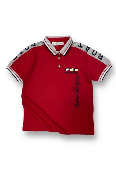 Polo Yaka Lakost Çocuk Tişört MNK0505 ürün görseli 1