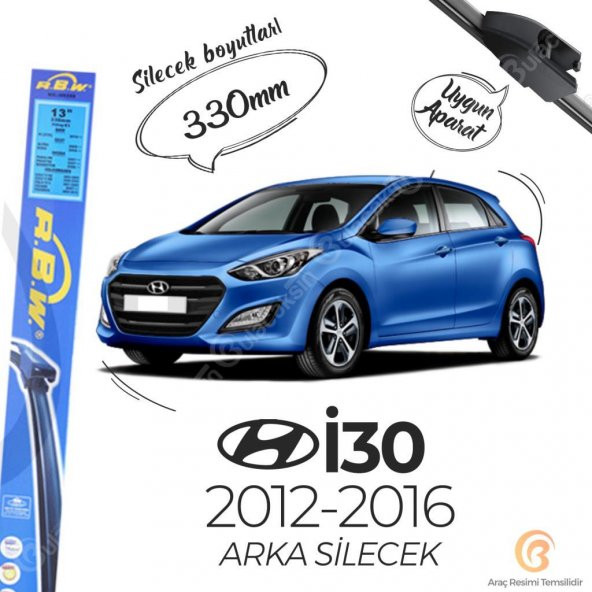 RBW Arka Silecek Hyundai i30 2012-2016 ile uyumlu ürün görseli 1
