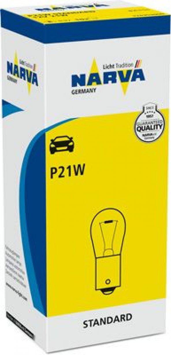 NARVA AMPUL 12V 21W 93 TEK DUY DÜZ TIRNAK P21W ürün görseli 1