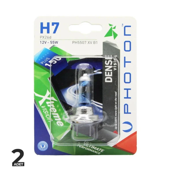 Photon Xtreme Vision Dense 12V H7 %150 Fazla Işık 2 ADET ürün görseli 1