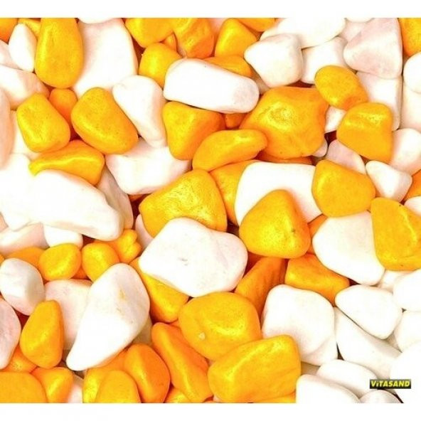 Vitasand REF-187 Sarı Beyaz Fanus Çakılı 350 gr ürün görseli 1