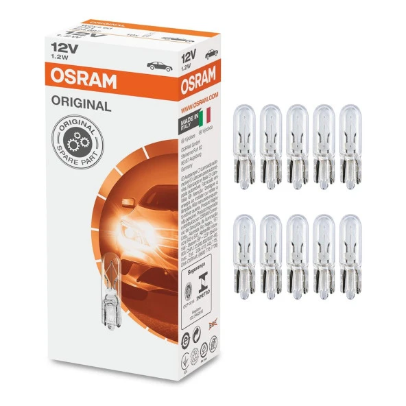 Osram 2721 12v T5 1.2w Dipsiz Gösterge Ampulü 10 Adet ürün görseli 1
