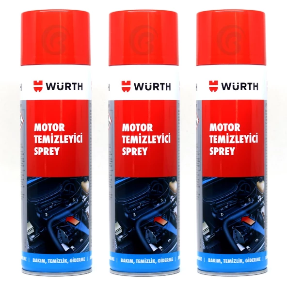 3X Würth Motor Temizleyici Sprey 500 ml (Su Gerekmez) ürün görseli 1