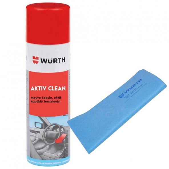 Würth Activ Clean Temizleme Köpüğü 500ml + Güderi Bez Mavi 130gr ürün görseli 1