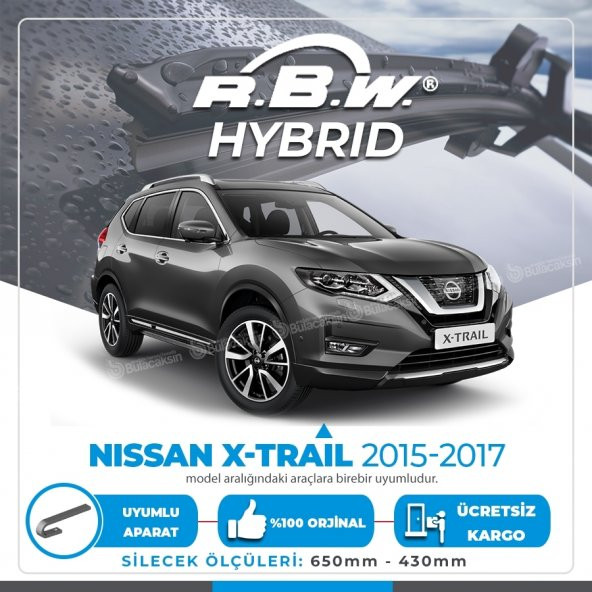 RBW Hybrid Ön Silecek Takımı Nissan X-Trail 2015 - 2021 ile uyumlu ürün görseli 1