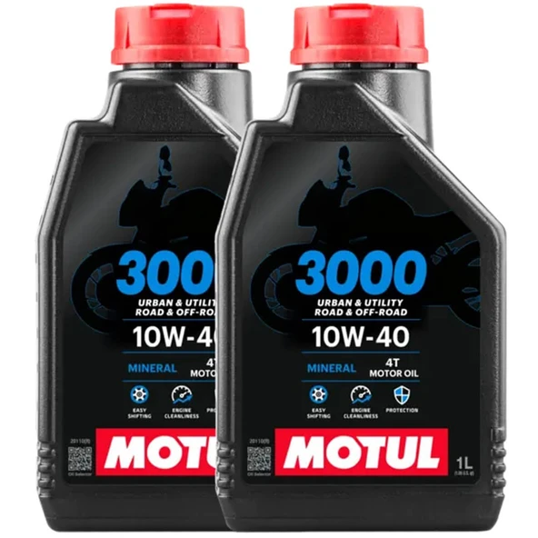 Motul 3000 10w40 4t Mineral Motosiklet Motor Yağı - 2 ADET ürün görseli 1