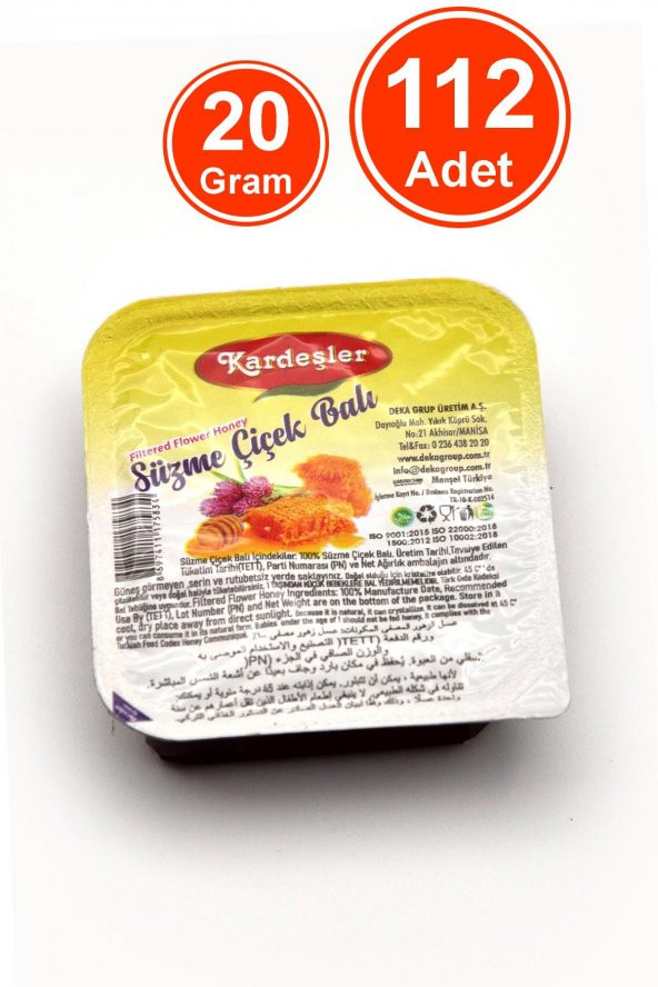 Süzme Çiçek Balı Piknik Kahvaltılık 20 G x 112 Adet ürün görseli 1