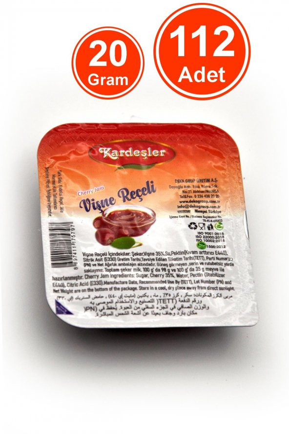 Vişne Reçeli Piknik Kahvaltılık 20 G x 112 Adet ürün görseli 1