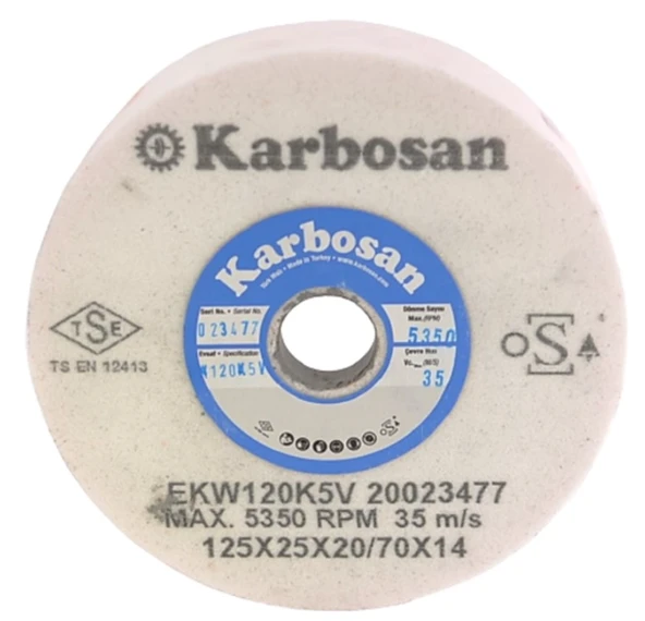 Karbosan Hızar Makinesi İçi Çukur Bileme(Zımpara) Taşı 125X25X20- ürün görseli 1