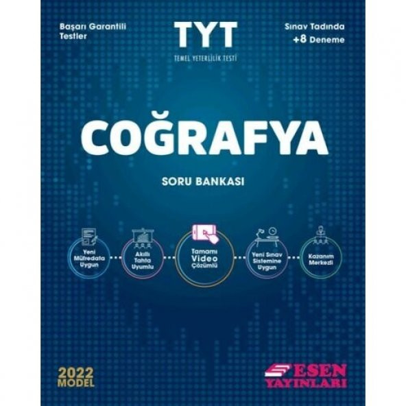 Esen Yayınları Esen 2022 Tyt Coğrafya Soru Bankası ürün görseli 1
