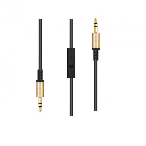 Mikrofonlu Aux Kablo 1 Metre AUX 3.5 mm jack 1M ürün görseli 1