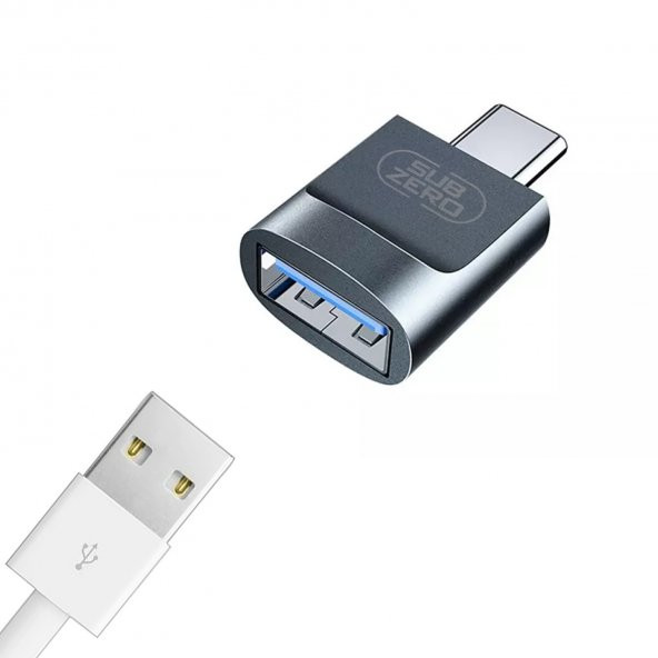 Type-C Dönüştürcü TYPE C USB OTG Çevirici USB 3.0 Hızlı Transfer  Metal ürün görseli 1
