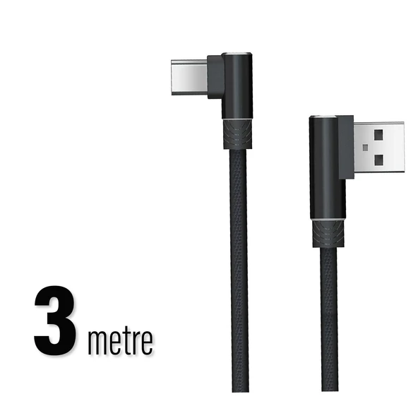 Uzun Type-c Hızlı Usb Şarj Data Kablosu 3 Metre - Resim 6