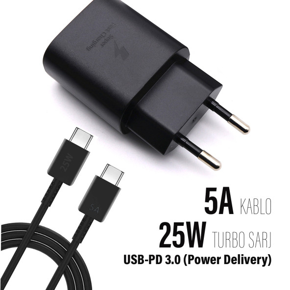 Type-c Başlık Giriş type-c Kablolu 25w Fast Şarj Type-C Şarj Aleti 25W Hızlı Şarj PD 3.0 ürün görseli 1