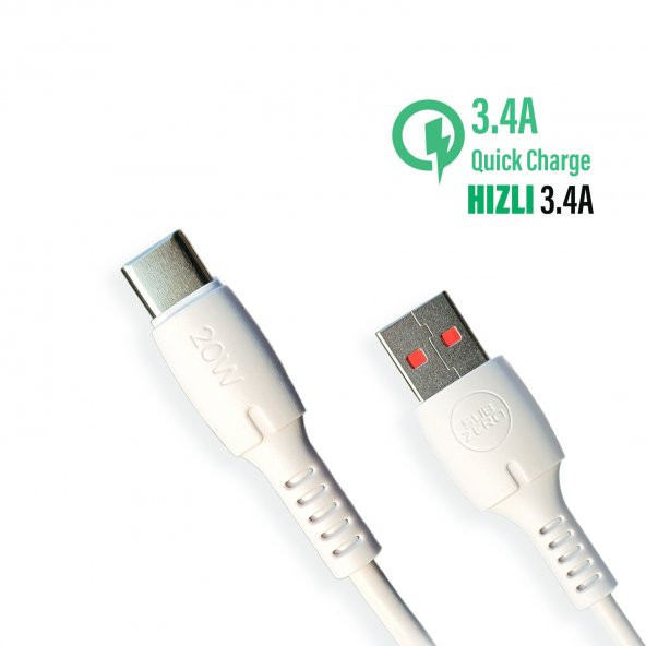 Xiaomi Mi 9T Şarj Kablosu Type C 20W Hızlı 20W 3.4A ürün görseli 1