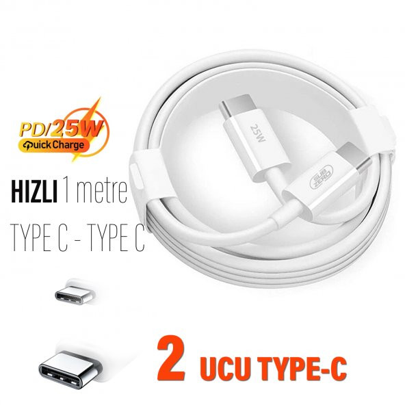 Samsung Galaxy S21 - S21FE - S21 Ultra - S21 Plus - S21 5G Uyumlu Şarj Hızlı Şarj Kablosu 25W ürün görseli 1