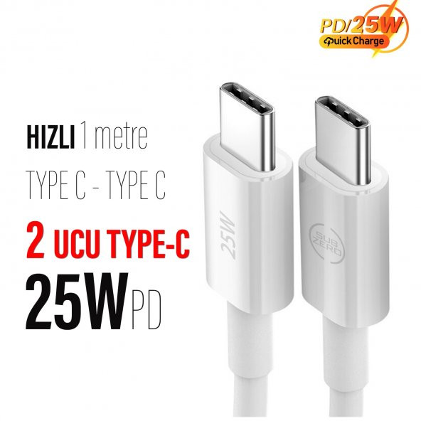 25W Type-C Hızlı Kablo Samsung F22 F62 Uyumlu Şarj Kablosu ürün görseli 1