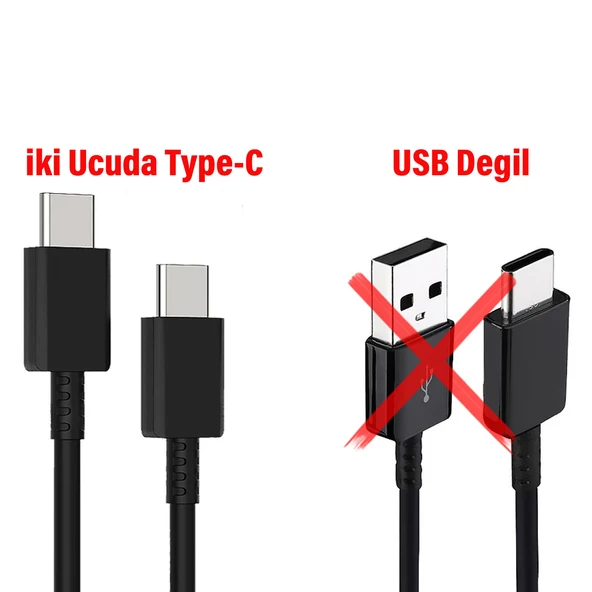 Uzun 2 Metre Type C Şarj Kablosu 200cm USB Type C - Resim 2
