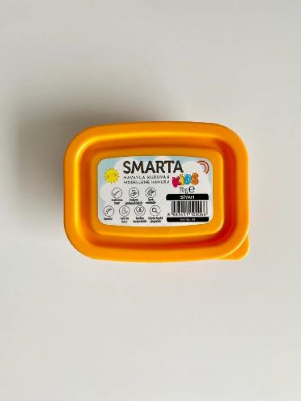 SMARTA KIDS HAVAYLA KURUYAN MODELLEME HAMURU SİYAH 70GR ürün görseli 1