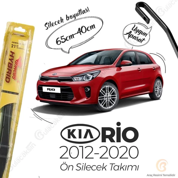 İnwells Hibrit Silecek Takımı Kia Rio 2012-2017 ile uyumlu ürün görseli 1