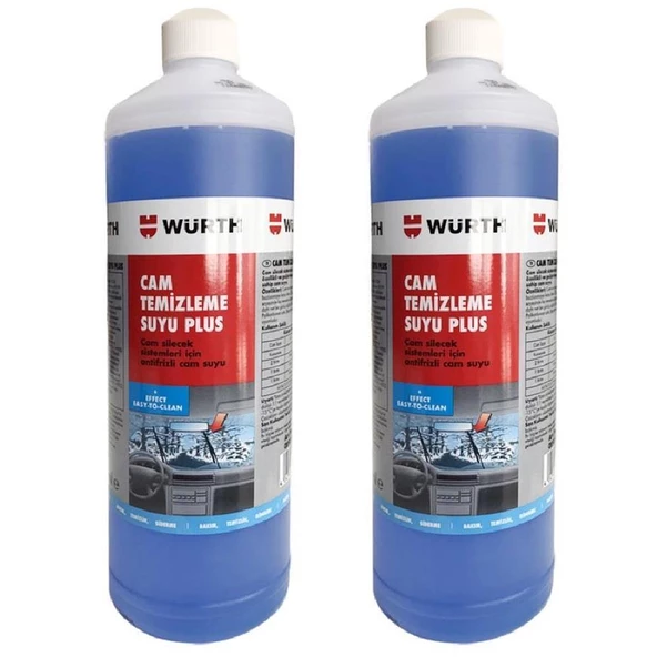 2x Würth Konsantre Antifrizli Cam Temizleme Suyu Plus 1000 ml ürün görseli 1