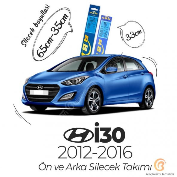 Hyundai i30 Ön Arka Silecek Seti (2012-2016) RBW ürün görseli 1