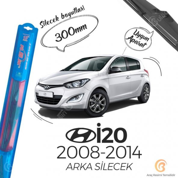 RBW Arka Silecek Hyundai i20 2008-2014 ile uyumlu ürün görseli 1