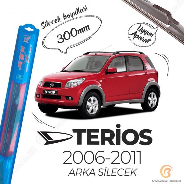 RBW Arka Silecek Daihatsu Terios 2006-2011 ile uyumlu ürün görseli 1