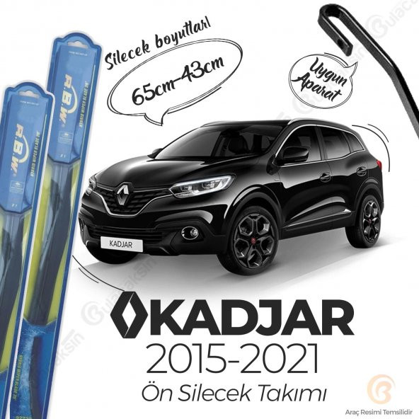 RBW Hybrid Ön Silecek Takımı Renault Kadjar 2015 - 2021 ile uyumlu ürün görseli 1