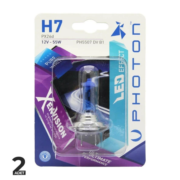 Photon Diamond Xen Vision 12V Beyaz Ampul H7 55W ürün görseli 1
