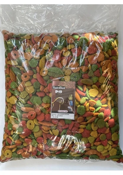 Versele Laga (Açık) 1 kg Nutribird P19 Tropical Papağan Pelet Yem  Skt:09/2027 ürün görseli 1
