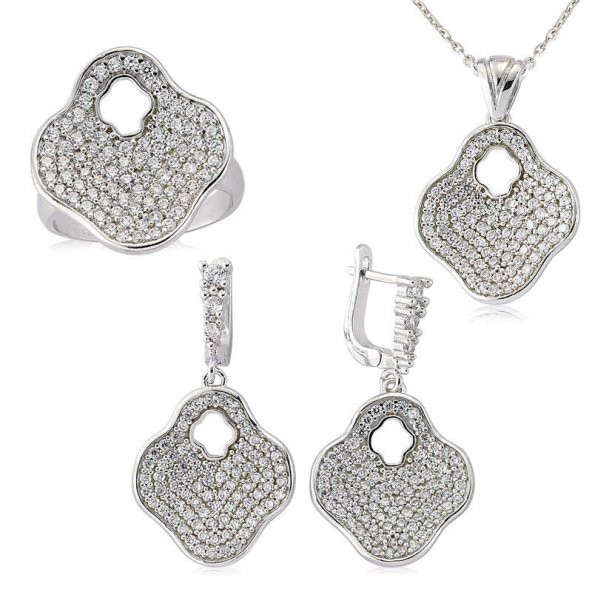 Gümüş Çiçek Bayan Set  SL2298 ürün görseli 1