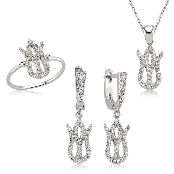 Gümüş Lale Bayan Set SL2274 - Resim 2