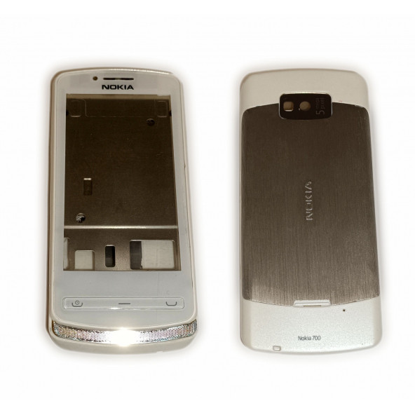Nokia N700 Kasa Kapak Tuş Takımı N700 Uyumlu Beyaz Renk Orta Kasa Ön Kapak Arka Kapak Tuş Takımı ürün görseli 1
